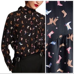 zara sleeved cowboy blouse boots sorry sold